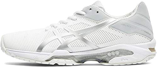 ASICS Gel-Solution Speed 3, Zapatillas de Tenis Mujer, Blanco (White/Silver 0193), 38 EU