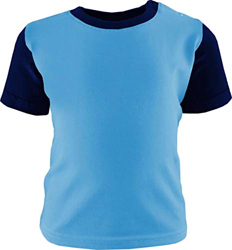Klein Fratz - Camiseta infantil para niña Azul claro y azul marino. 60/66 cm