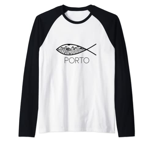 Oporto, Portugal Camiseta Manga Raglan