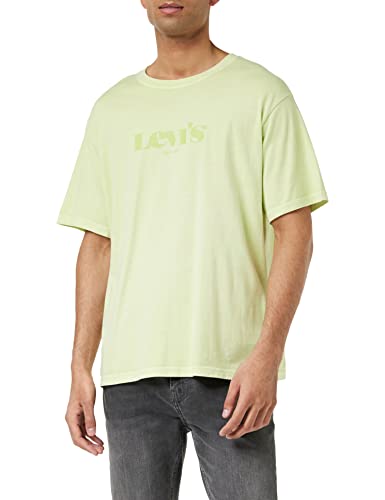 Levi's Ss Relaxed Fit Tee Camiseta Hombre Modern Vintage Logo Garment Dye Shadow Lime (Verde) XL -