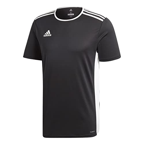 adidas Entrada 26 Camiseta de Fútbol para Hombre de Cuello Redondo en Contraste, Negro (Black/White), S