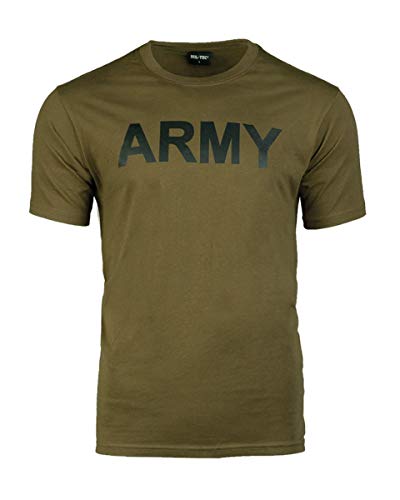 Mil-Tec Ejército Camiseta, Verde Oliva, Extra-Large para Hombre