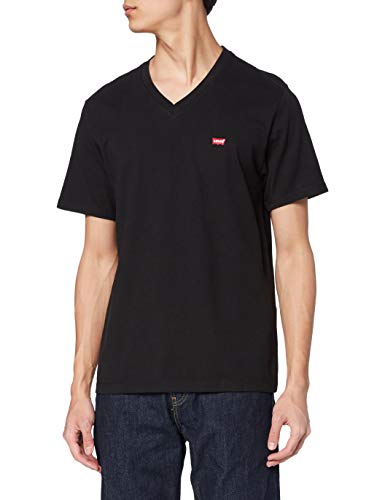 Levi's Original Housemark V-Neck Camiseta Hombre Mineral Black (Negro) X-Large