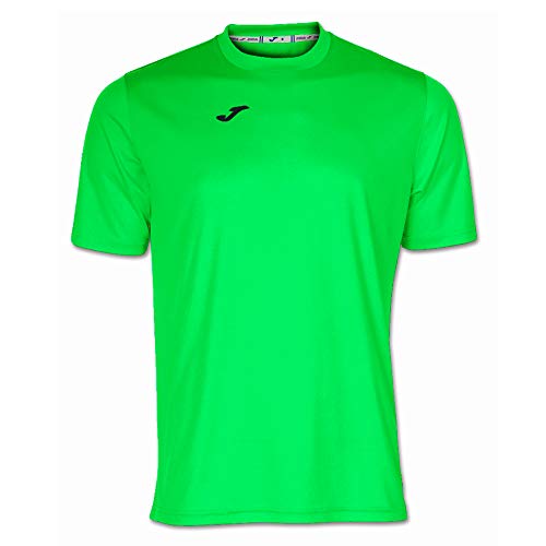 Joma Combi - Camiseta de Manga Corta, Hombre, Verde (Flúor), L