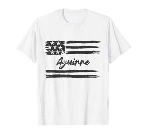 Aguirre, Nombre personalizado, barras y estrellas, bandera Camiseta