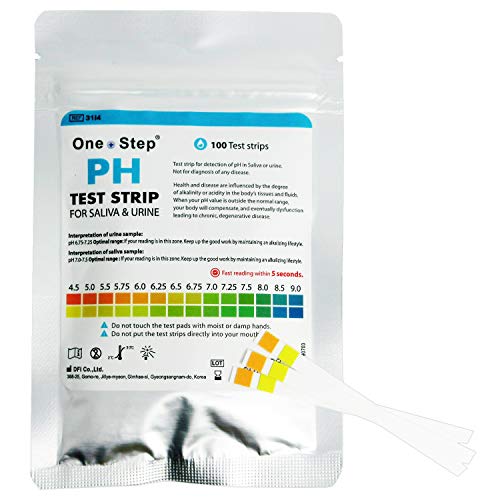 100 Tiras reactivas orina y saliva para medir el pH - Rango 4.5-9.0