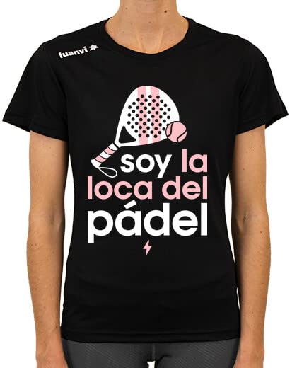 latostadora Camiseta Deportiva Técnica La Loca del Pádel para Mujer - Negro M - Ref. 8704046-P