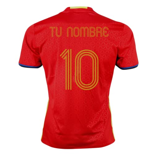 Personalizable - Camiseta Réplica Oficial Selección Española 2016 (as4, Alpha, s, Regular, Regular, S)