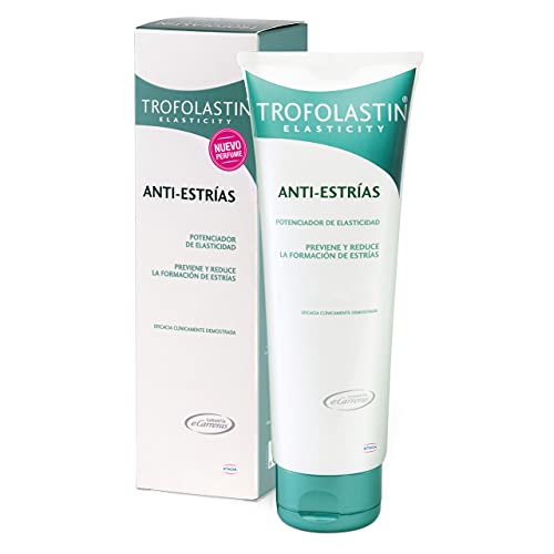Trofolastin - Crema Antiestrías, Previene y Reduce la Formación de Estrías - Embarazo, Adolescentes y deportistas - 250 ml