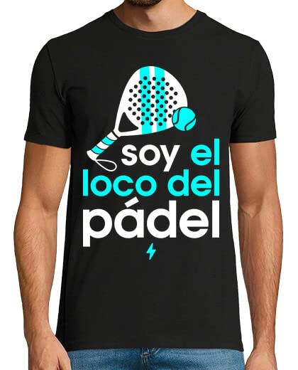 latostadora Camiseta Manga Corta El Loco del Pádel para Hombre - Negro L - Ref. 9527077-P