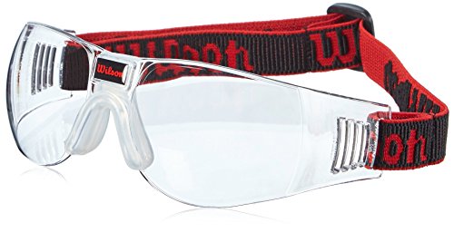 Wilson Goggles, Omni Squash Gafas De Unisex Negro Rojo Adulto, Transparent, NS