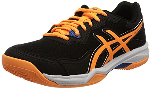 ASICS Gel-Padel Pro 4, Zapatos de Tenis Hombre, Black Orange Pop, 46.5 EU