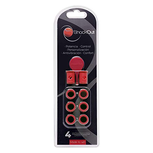 Amortiguadores ShockOut-Padel - Sistema antivibratorio para raquetas de pádel - Color rojo