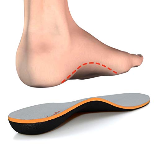 PCSsole Plantilla ortopédica, Fascitis Plantar con Soportes de Arco para el pie plano pronación para ayudar a reducir el dolor en el talón tendinitis de Aquiles Grau(EU43-44(28cm))