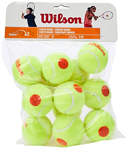 Wilson Starter Orange Ball 12 Pack, Pelota Unisex Adulto, Amarillo, Balls