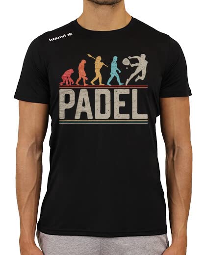 latostadora Camiseta Deportiva Técnica Pádel Evolución Jugador De Pádel para Hombre - Negro L - Ref. 8403687-P