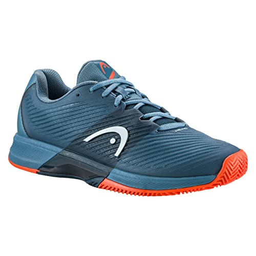 HEAD Revolt Pro 4.0 Arcilla Señores Zapato de Tenis, Mens, Azul/Naranja, 46.5