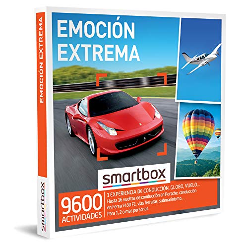 SMARTBOX - Caja Regalo hombre mujer pareja idea de regalo - Emoción extrema - 9600 actividades como conducción Ferrari, Porsche, Lamborghini, submarinismo y globo