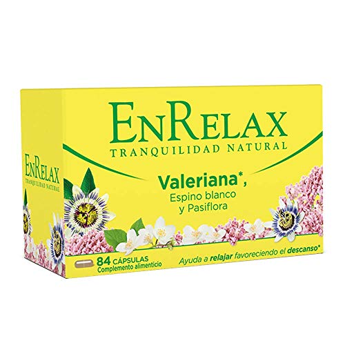 AQUILEA Enrelax 84 Cápsulas - Complemento Alimenticio Natural Para Favorecer la Tranquilidad - Valeriana + Pasiflora + Espino Blanco
