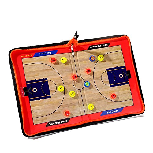 Joyeee Baloncesto plegable tabla completa con juego magnético, rotulador, portapapeles tácticos de baloncesto, equipo de baloncesto para regalo del día de los niños