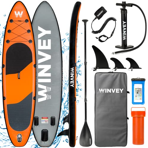 Tabla Paddle Surf Hinchable - Tabla Padel Surf Premium 320*76*15 cm y 150kg de Soporte - Stand Up Board - Tablas Hinchables de Paddel Surf con Todos los Accesorios (Naranja)