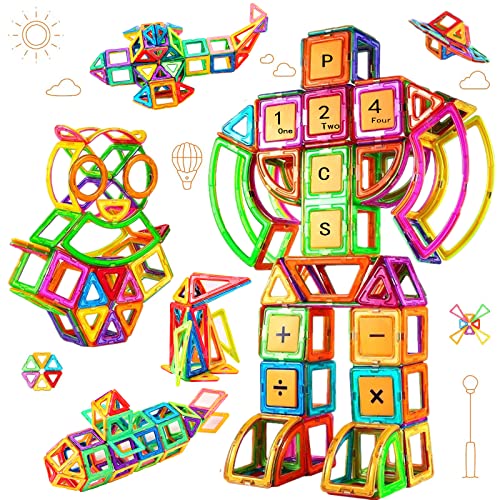 Morkka Bloques de construcción de Bloques magnéticos de 124 Piezas Juegos educativos para niños, de Construction Building Sets (124 pcs)